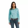 Ariat® Ladies Amazonite Bucking Bronc Print Button Down Shirt 10040582 3 Ariat® Ladies Amazonite Bucking Bronc Print Button Down Shirt 10040582 -Wildwest Store 1280 sfJIw2JPqF781cdv