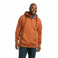 Ariat® Men's Rebar Workman Copper 1/4 Zip Hoodie 10037727
