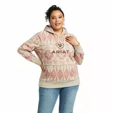 Ariat® Ladies REAL™ Southwest Oatmeal Heather Hoodie 10037583