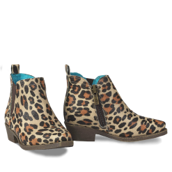 Ariat Girls Dixon Lucy Leopard Print Brown Booties A441001902