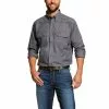 Ariat® Men's FR Featherlight Gunmetal Grey Work Shirt 10025429 -Wildwest Store 57 083af501 aecf 43f6 bd0c 95ed208c6f1b