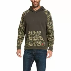 Ariat® Men's FR DuraStretch Patriot Sage Green Camo Hoodie 10027911