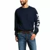 Ariat® Men's FR Pocketed Logo Navy Long Sleeve T-Shirt 10023950 -Wildwest Store 57 198d7ebe f1e9 459b b4fd a705848dec76