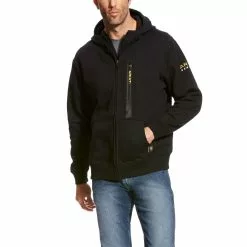 Ariat® Men's Rebar Workman Black Full Zip Hoodie 10023937