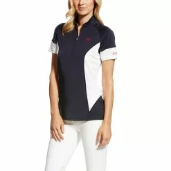 Ariat® Ladies Navy Cambria Jersey Quarter Zip Shirt 10022181