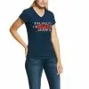 Ariat Ladies Petroleum Logo V-Neck T-Shirt 10030351 -Wildwest Store 57 89ff3f07 d625 4da6 b159 1171bc9294d1