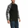 Ariat® Men's FR Work Black Digi Camo Baseball T-Shirt 10027893