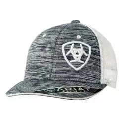 Ariat Youth Unisex Heather Grey Offset Logo Snapback Ball Cap 1517705
