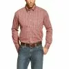 Ariat® Men's FR Bell Wine Red Checks Button Front Work Shirt 10015945 -Wildwest Store 57 9bb4e8af ddbc 4644 880d cd9a09ae52f6