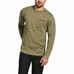 Ariat Men's Rebar Workman Camo Flag Sage Heather Work T-Shirt 10033072