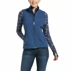 Ariat® Ladies New Team Marine Blue Full-Zip Softshell Vest 10032728