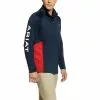 Ariat® Men's Sunstopper Navy & Red Team 1/4 Zip Baselayer 10031008 -Wildwest Store 57 d6c1196a db02 449a 914f f02e6306685b