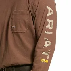 Ariat® Men's Rebar CottonStrong Moss Camo Logo Work T-Shirt 10027904 -Wildwest Store F19 MNS WORK 10027904 detail02