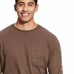 Ariat® Men's Rebar CottonStrong Moss Camo Logo Work T-Shirt 10027904 -Wildwest Store F19 MNS WORK 10027904 detail03