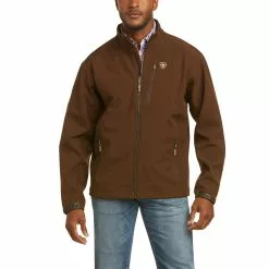 Ariat Men's Logo 2.0 Softshell Dark Brew & Tan Jacket 10035585