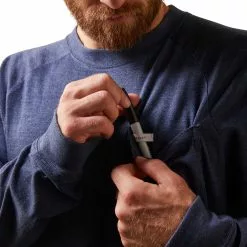 Ariat® Men's Rebar Cotton Strong Navy Heather Graphic T-Shirt 10032968 -Wildwest Store F20 MNS WORK 10032968 detail01