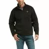 Ariat Men's Caldwell Charcoal Quarter Zip Pullover 10035302 -Wildwest Store F21 MNS WEST 10035302 front