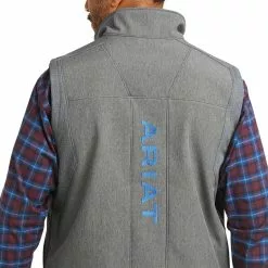Ariat Men's Vernon Vent Charcoal And Cobalt Softshell Vest 10037496 3 Ariat Men's Vernon Vent Charcoal And Cobalt Softshell Vest 10037496 -Wildwest Store F21 MNS WEST 10037496 detail01