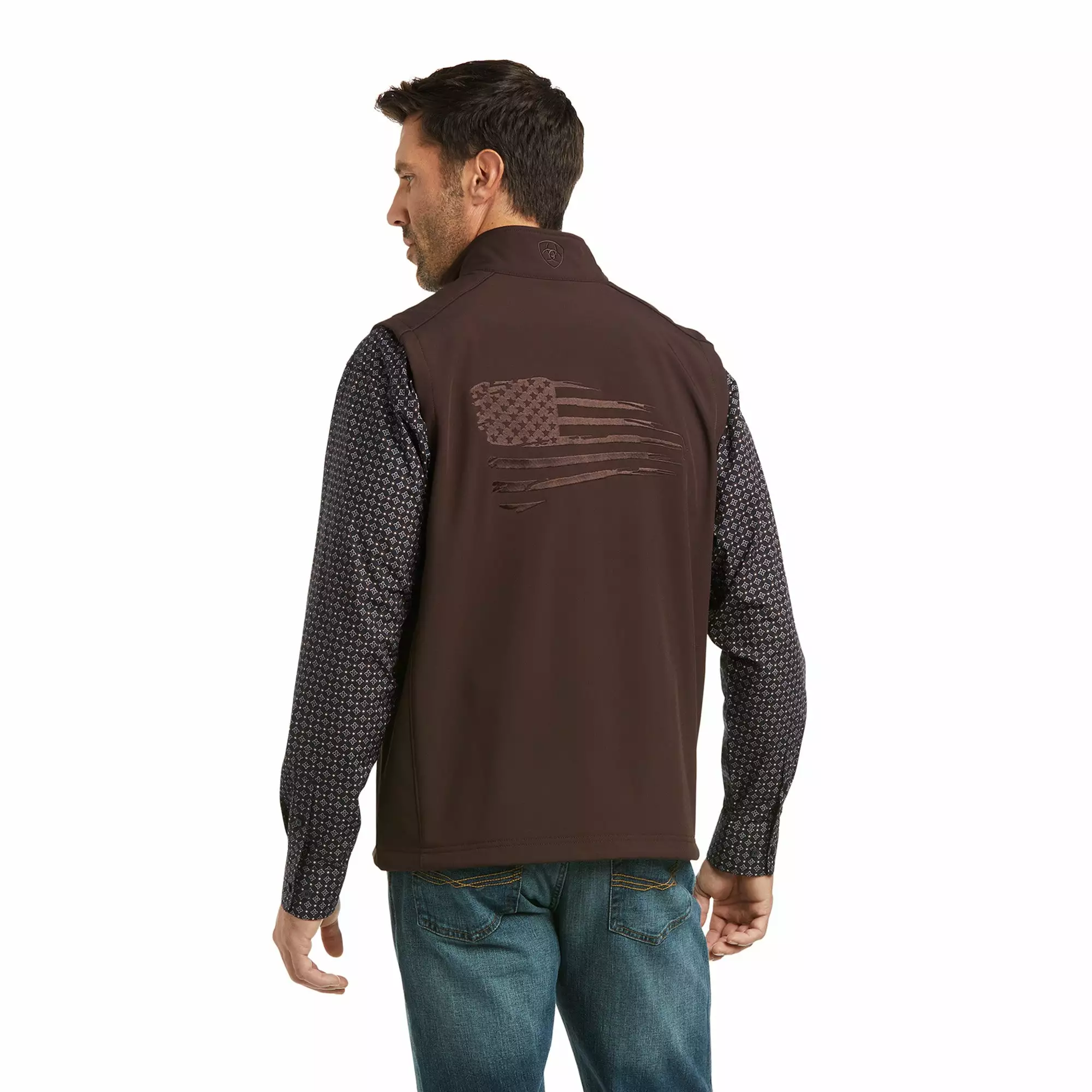 Ariat Men's Logo 2.0Patriot Coffee Bean Concealed Carry Vest 10037560 Ariat Men's Logo 2.0Patriot Coffee Bean Concealed Carry Vest 10037560 -Wildwest Store F21 MNS WEST 10037560 back 1