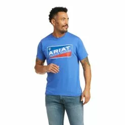 Ariat Men's Short Sleeve Royal Heather Blue T-Shirt 10037834