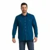 Ariat® Men's Jurlington Teal Snap Button Shirt 10038080 -Wildwest Store F21 MNS WEST 10038080 front