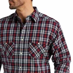 Ariat® Men's Brinlee Snap Button Maritime Blue Shirt 10038097 -Wildwest Store F21 MNS WEST 10038097 detail01