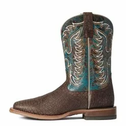 Ariat Men's Stinger Hippo Print & Treacherous Blue Boots 10038504 -Wildwest Store F21 MNS WEST 10038504 side
