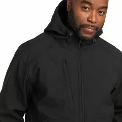 Ariat Men's Rebar Stretch Canvas Softshell Hooded Logo Jacket 10037386 -Wildwest Store F21 MNS WORK 10037386 detail01