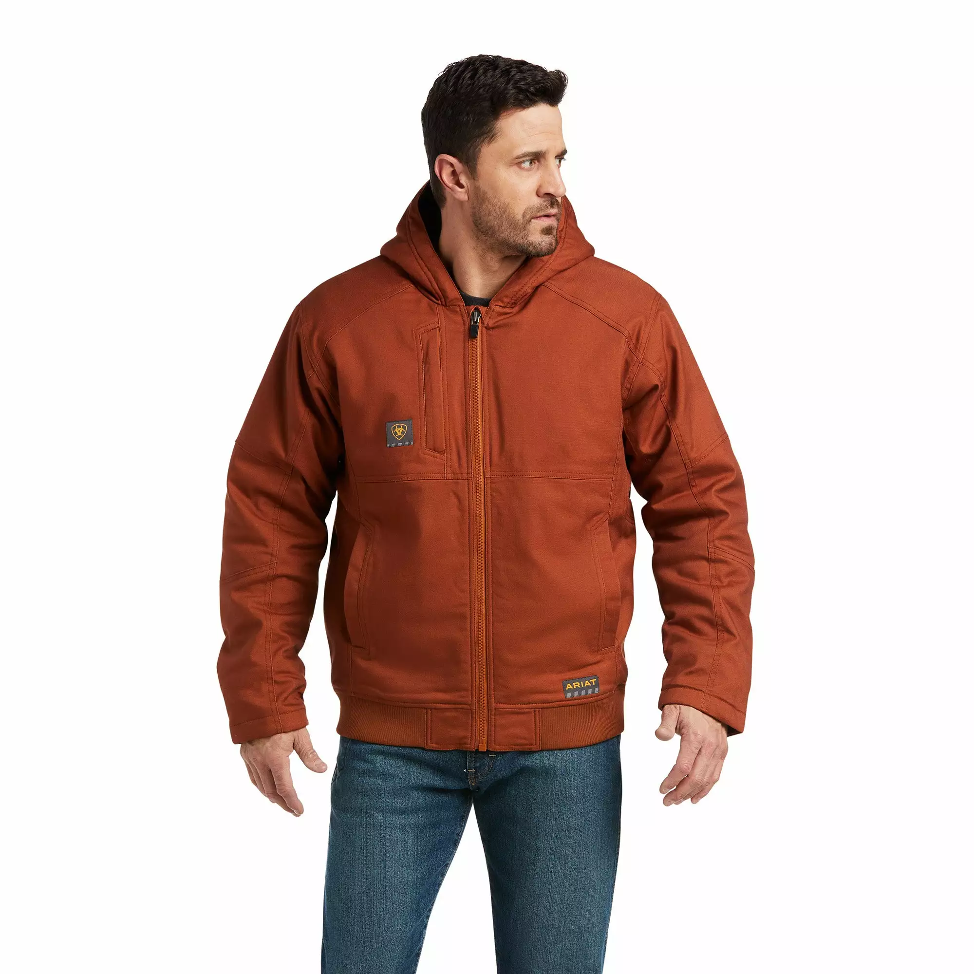 Ariat Men's Rebar DuraCanvas Copper Insulated Hooded Jacket 10037637 Ariat Men's Rebar DuraCanvas Copper Insulated Hooded Jacket 10037637 -Wildwest Store F21 MNS WORK 10037637 front