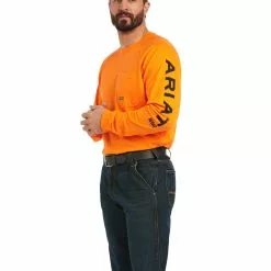 Ariat Men's Rebar Cotton Strong™ Safety Orange Work T-Shirt10037643