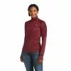 Ariat® Ladies Facet Baselayer Windsor Wine Shirt 10037612 -Wildwest Store F21 WMS ENGL 10037612 front