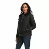 Ariat® Ladies R.E.A.L.­™ Puffer Trucker Black Jacket 10036994 -Wildwest Store F21 WMS WEST 10036994 front