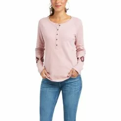 Ariat Ladies REAL Basic Henley Zephyr Long Sleeve Shirt 10037570