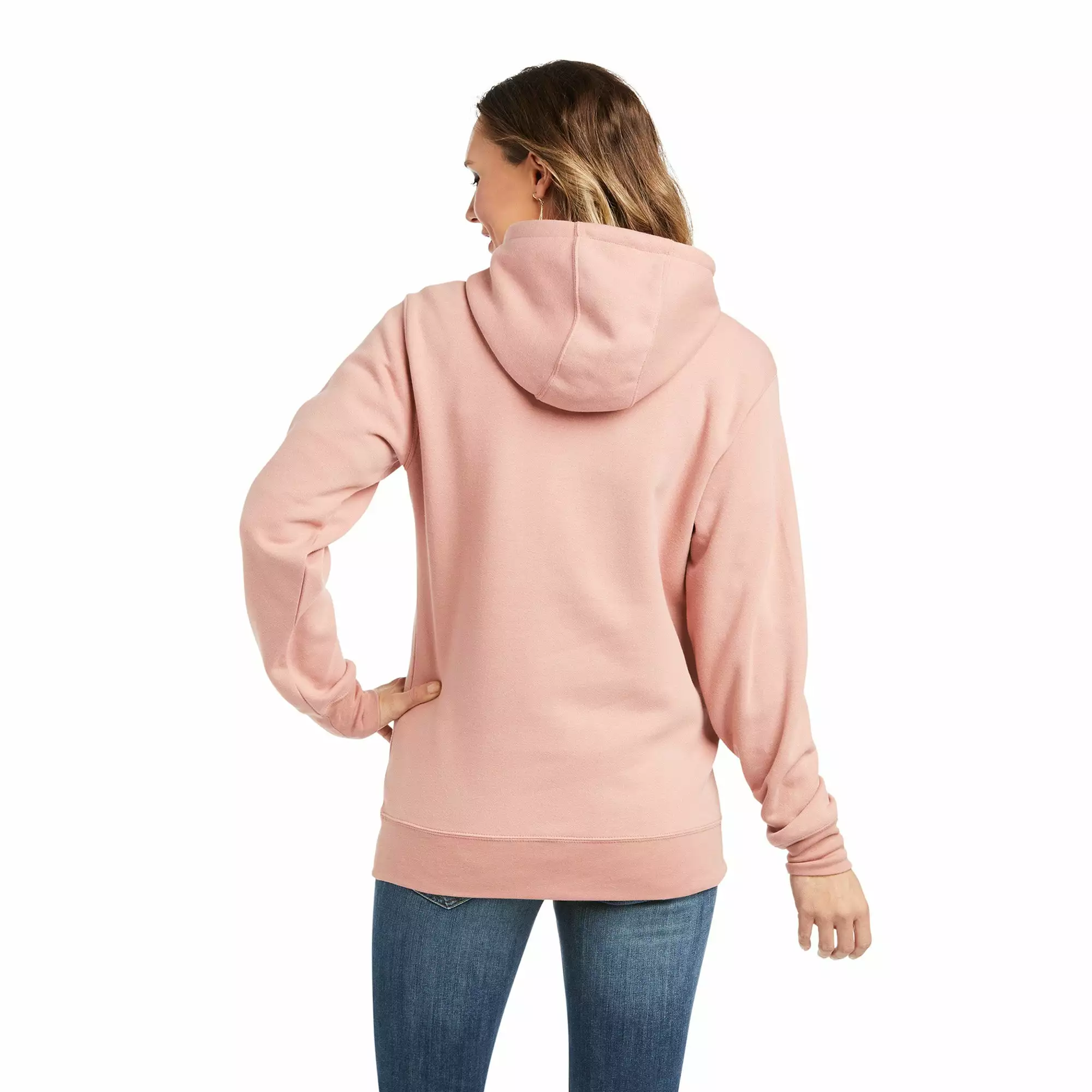 Ariat Women's R.E.A.L.™ Ash Rose Graphic Logo Hoodie 10037580 Ariat Women's R.E.A.L.™ Ash Rose Graphic Logo Hoodie 10037580 -Wildwest Store F21 WMS WEST 10037580 back