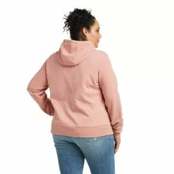 Ariat Women's R.E.A.L.™ Ash Rose Graphic Logo Hoodie 10037580 3 Ariat Women's R.E.A.L.™ Ash Rose Graphic Logo Hoodie 10037580 -Wildwest Store F21 WMS WEST 10037580 back plus
