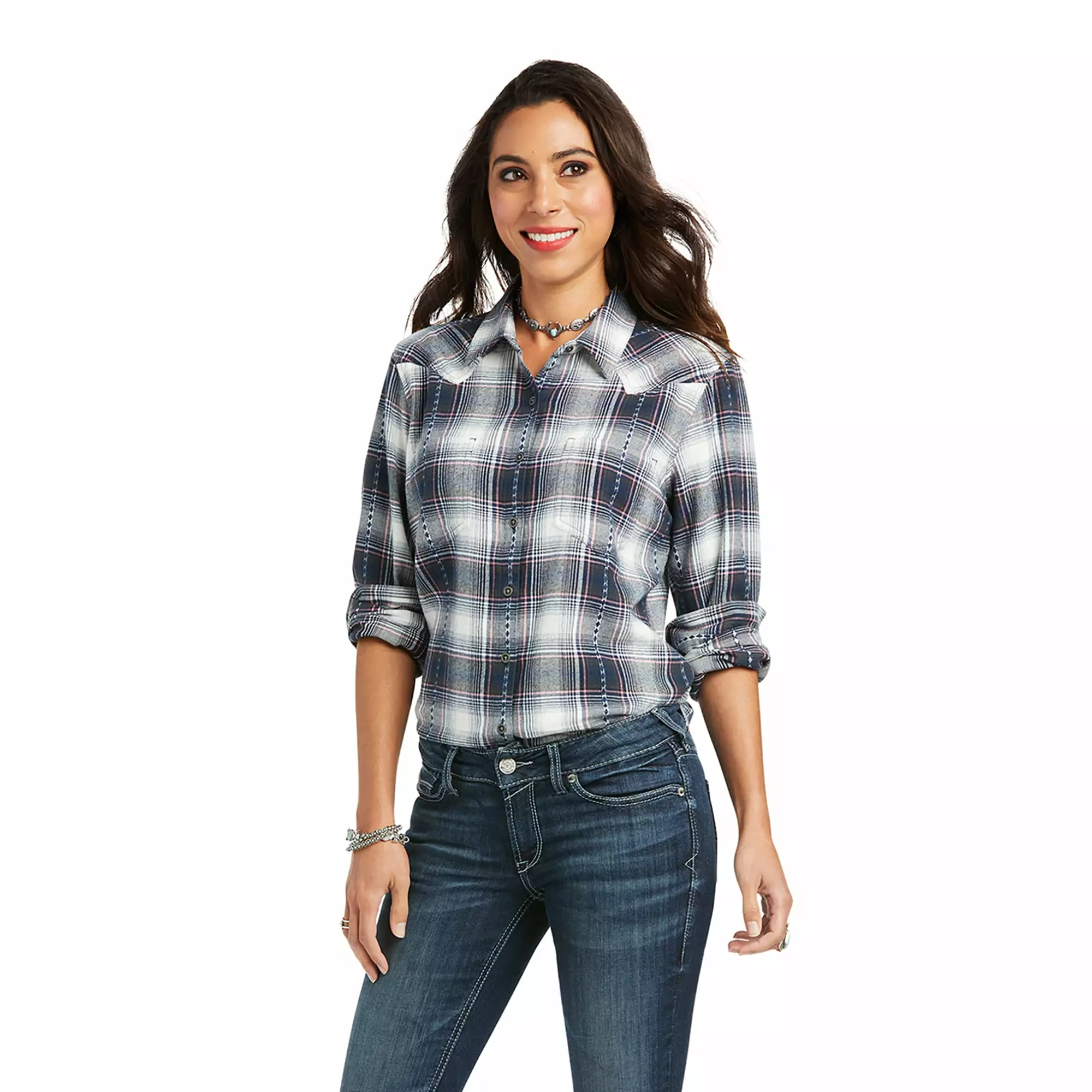 Ariat® Ladies R.E.A.L™ Billie Jean Long Sleeve Shirt 10037709 Ariat® Ladies R.E.A.L™ Billie Jean Long Sleeve Shirt 10037709 -Wildwest Store F21 WMS WEST 10037709 front