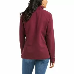 Ariat Ladies REAL Comfort Wine Red 1/2 Zip Sweatshirt 10037749 -Wildwest Store F21 WMS WEST 10037749 back
