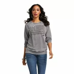 Ariat Ladies Shining Star Charcoal Grey Sweatshirt 10037904