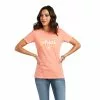Ariat® Ladies Southwestern Cotton SS Pink T-Shirt 10037936