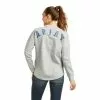 Ariat Ladies REAL Oversized Long Sleeve Heather Grey T-Shirt 10038077