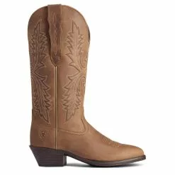Ariat Ladies Heritage Tan Bomber Elastic Wide Calf Boots 10038337 -Wildwest Store F21 WMS WEST 10038337 side