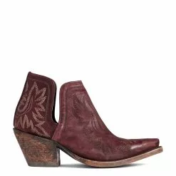 Ariat® Ladies Dixon Weathered Red Western Booties 10038343 -Wildwest Store F21 WMS WEST 10038343 side