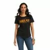 Ariat® Ladies Wordmark Graphic Short Sleeve Black T-Shirt 10038622