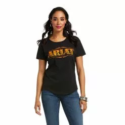 Ariat® Ladies Wordmark Graphic Short Sleeve Black T-Shirt 10038622