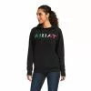 Ariat® Ladies Mexico Logo Black Hoodie 10038930 -Wildwest Store F21 WMS WEST 10038930 front