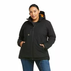 Ariat Ladies Rebar Storm Fighter 2.0 Black Insulated Jacket 10037606 -Wildwest Store F21 WMS WORK 10037606 front plus 1