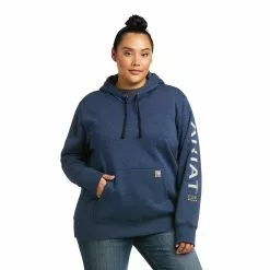 Ariat® Women's Rebar Graphic Navy Hoodie 10037618 -Wildwest Store F21 WMS WORK 10037618 front plus