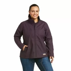 Ariat® Ladies Rebar Stretch Canvas Purple Softshell Jacket 10037661
