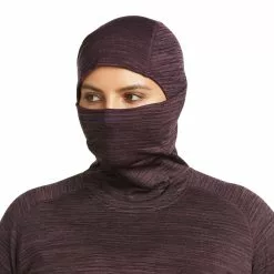 Ariat Ladies Rebar Gridwork Plum Balaclava Baselayer Top 10037677 -Wildwest Store F21 WMS WORK 10037677 detail01 plus 1
