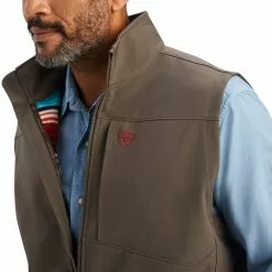 Ariat® Men's Logo 2.0 Banyan Bark Softshell Vest 10041621 -Wildwest Store F22 MNS WEST 10041621 detail01